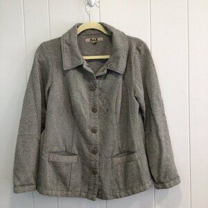 FLAX Jacket Blazer Coat Size Small Collectible Natural Wool